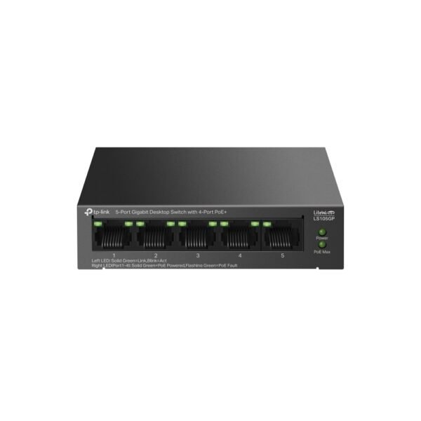 TP-Link TL- LS105GP 5-Port Gigabit Desktop Switch with 4-Port PoE+