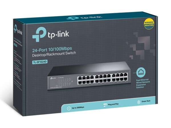 TP-LINK TL-SF1024D 24-Port 10/100Mbps Desktop/Rackmount Switch - Image 3