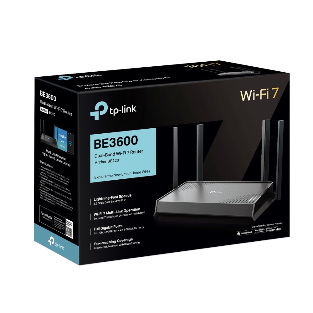 TP-LINK Archer BE220 BE3600 Dual-Band Wi-Fi 7 Router - Image 4