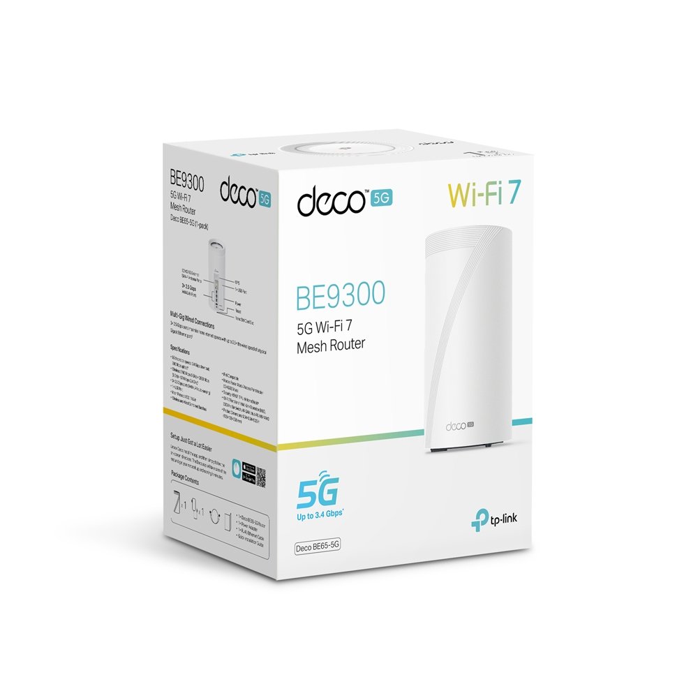 Deco BE65-5G BE9300 Tri-Band Whole Home Mesh Wi-Fi 7 System