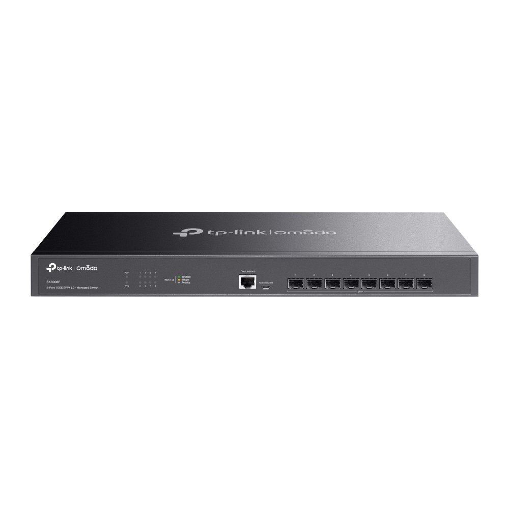 TP-LINK OMADA SX3008F Omada 8-Port 10GE SFP+ L2+ Managed Switch