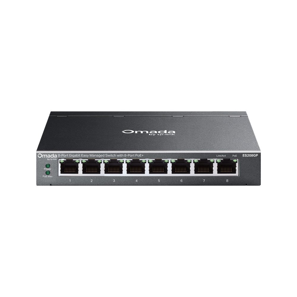 Omada ES208GP 8-Port Gigabit Easy Managed Switch with 8-Port PoE+